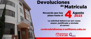 SOLICITUDES DE DEVOLUCIÓN DE MATRÍCULAS 2023-2
